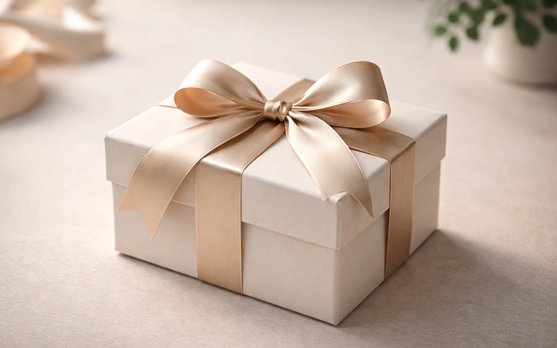 Geschenkverpakking symboliseert welkomstbonus